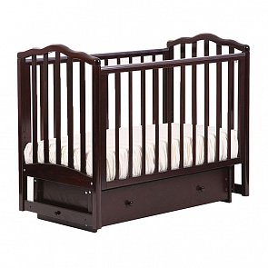 Кровать детская Лель АБ 19.2 Жасмин маятник поперечный, махагон (Лель, LIEL_АБ 19.2_махагон)